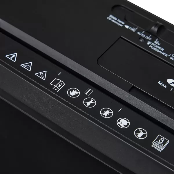 Amazon Basics 8Sheet Strip Cut Paper CD and Credit Card Shredder BlackShredder New Model
