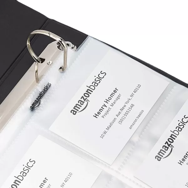 Amazon Basics 9 Sleeve Card Protectors Binder Sheet 100 Pack Clear100  Pack