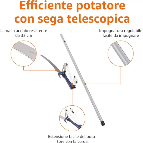 Amazon Basics 95 Foot Extendable Tree Pruner Pole Saw BlueAmazon Basics 95 Foot Extendable Tree Pruner Pole Saw Blue