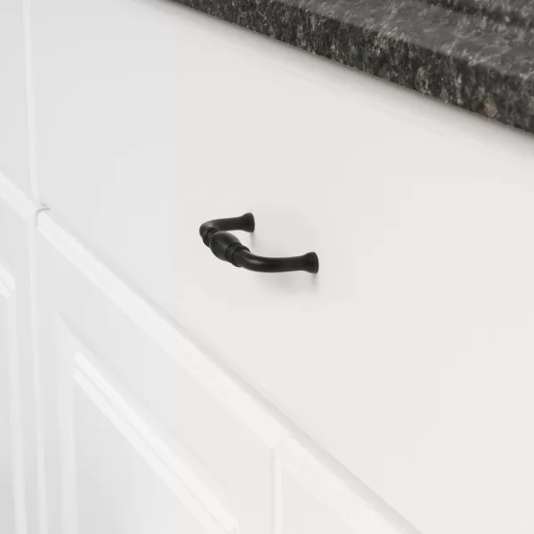 Amazon Basics AB2900OR10 Traditional Cabinet Handle 335 Length 3inch Hole Center Oil Rubbed Bronze 10Pack inch inch Pack of 10Flat Black