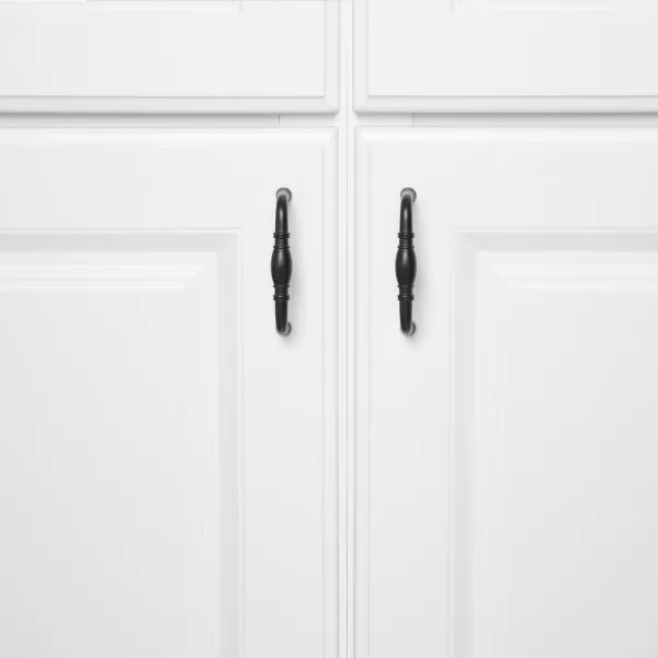 Amazon Basics AB2900OR10 Traditional Cabinet Handle 335 Length 3inch Hole Center Oil Rubbed Bronze 10Pack inch inch Pack of 10Flat Black