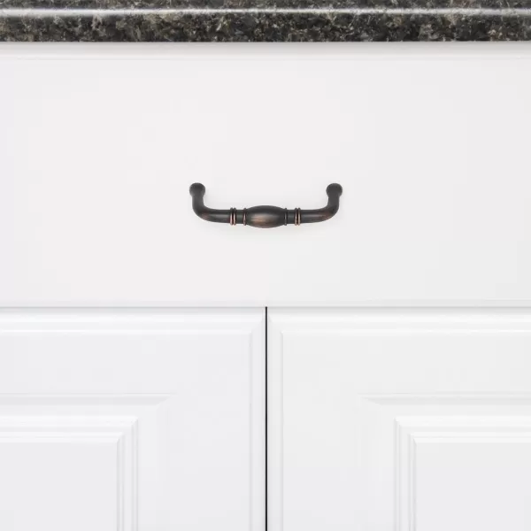 Amazon Basics AB2900OR10 Traditional Cabinet Handle 335 Length 3inch Hole Center Oil Rubbed Bronze 10Pack inch inch Pack of 10Oil Rubbed Bronze