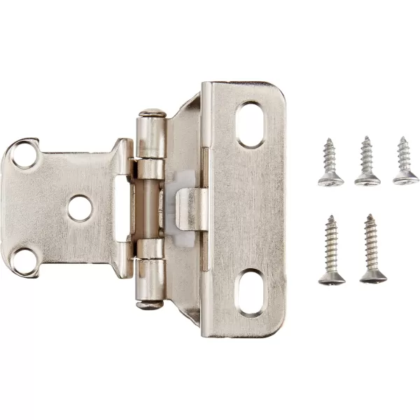 Amazon Basics AB4015 Satin Nickel 12Inch Overlay Wrap Cabinet Hinge 34Inch 50 Pieces 12Amazon Basics AB4015 Satin Nickel 12Inch Overlay Wrap Cabinet Hinge 34Inch 50 Pieces 12