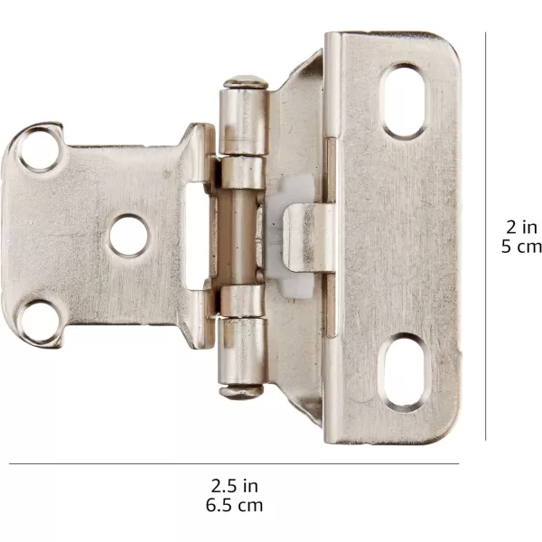 Amazon Basics AB4015 Satin Nickel 12Inch Overlay Wrap Cabinet Hinge 34Inch 50 Pieces 12Amazon Basics AB4015 Satin Nickel 12Inch Overlay Wrap Cabinet Hinge 34Inch 50 Pieces 12