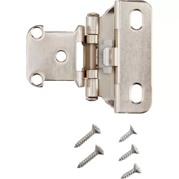 Amazon Basics AB4015 Satin Nickel 12Inch Overlay Wrap Cabinet Hinge 34Inch 50 Pieces 12Amazon Basics AB4015 Satin Nickel 12Inch Overlay Wrap Cabinet Hinge 34Inch 50 Pieces 12