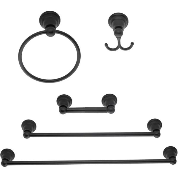 Amazon Basics ABBR817SN Bathroom Hardware Set Variety Pack 5 Piece Satin NickelOil Rubbed Bronze 5 Piece Classic