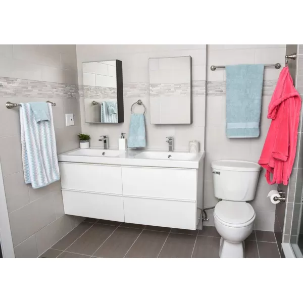 Amazon Basics ABBR817SN Bathroom Hardware Set Variety Pack 5 Piece Satin NickelSatin Nickel 5 Piece Classic