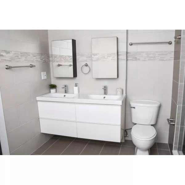 Amazon Basics ABBR817SN Bathroom Hardware Set Variety Pack 5 Piece Satin NickelSatin Nickel 5 Piece Classic