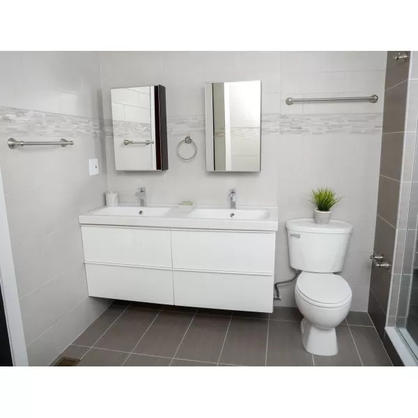 Amazon Basics ABBR817SN Bathroom Hardware Set Variety Pack 5 Piece Satin NickelSatin Nickel 5 Piece Modern