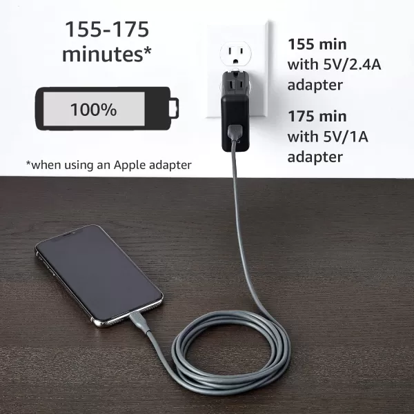Amazon Basics ABS USBA to Lightning Cable Cord MFi Certified Charger for Apple iPhone iPad Midnight Green 3Ft6 Feet 1Pack Midnight Green