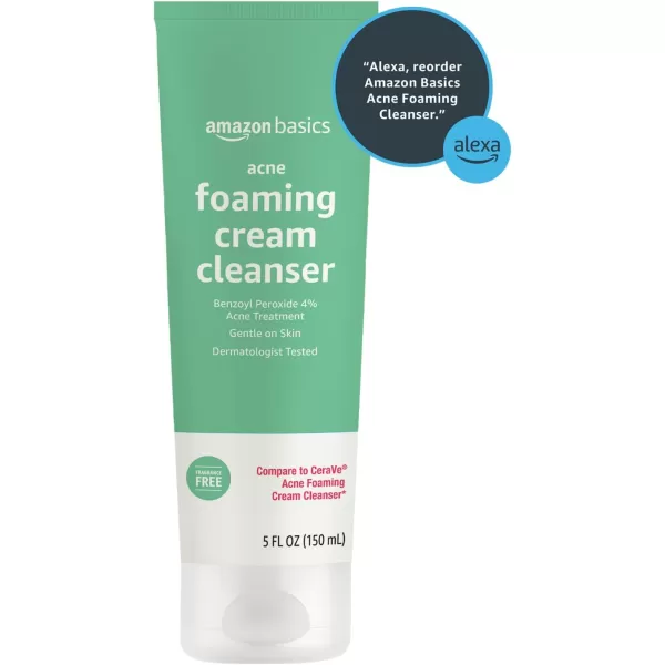 Amazon Basics Acne Foaming Cream Cleanser 5 Fluid Ounces 1PackAmazon Basics Acne Foaming Cream Cleanser 5 Fluid Ounces 1Pack