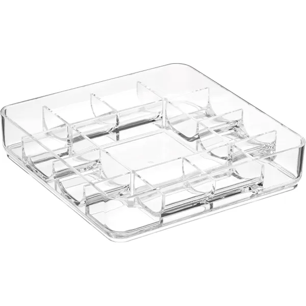 Amazon Basics Acrylic 6Compartment Tall Durable Makeup Jewelry Accessories Storage Organizer Tray13Compartment
