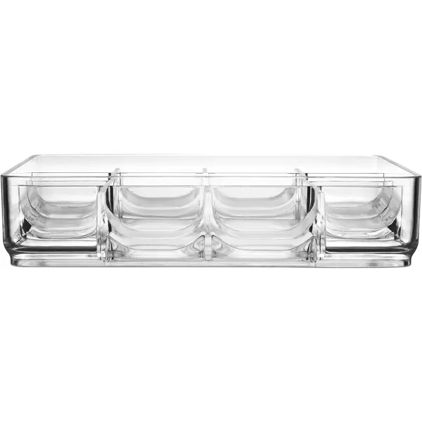 Amazon Basics Acrylic 6Compartment Tall Durable Makeup Jewelry Accessories Storage Organizer Tray13Compartment