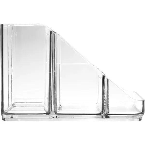 Amazon Basics Acrylic 6Compartment Tall Durable Makeup Jewelry Accessories Storage Organizer Tray6Compartment