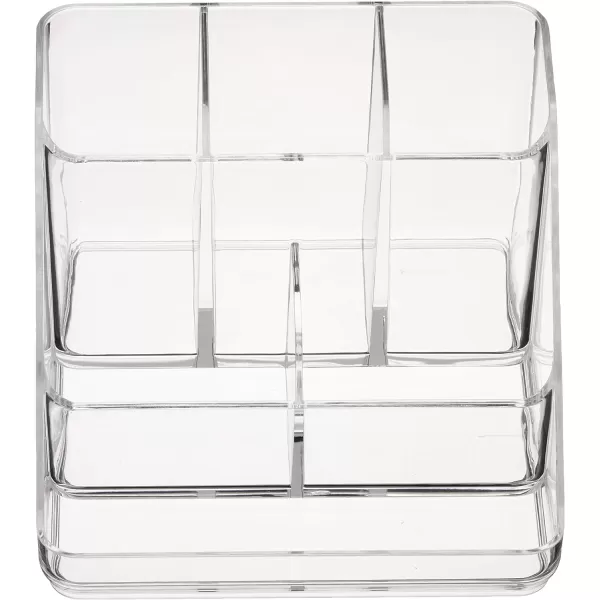 Amazon Basics Acrylic 6Compartment Tall Durable Makeup Jewelry Accessories Storage Organizer Tray6Compartment