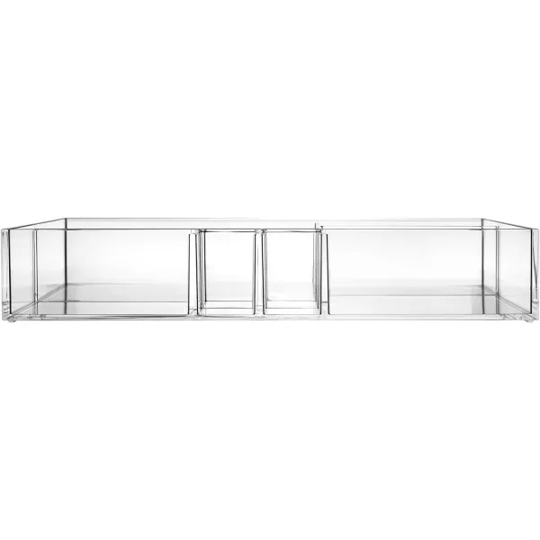 Amazon Basics Acrylic 6Compartment Tall Durable Makeup Jewelry Accessories Storage Organizer Tray8Compartment