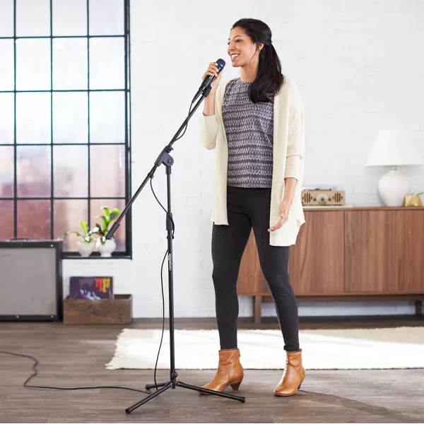 Amazon Basics Adjustable Boom Height Microphone Stand with Tripod Base Up to 8575 Inches  BlackAmazon Basics Adjustable Boom Height Microphone Stand with Tripod Base Up to 8575 Inches  Black
