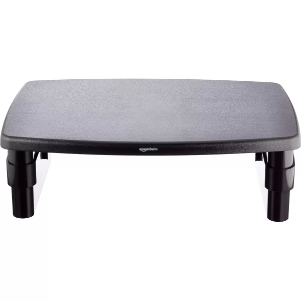 Amazon Basics Adjustable Computer Monitor Riser Desk Stand Black1Pack