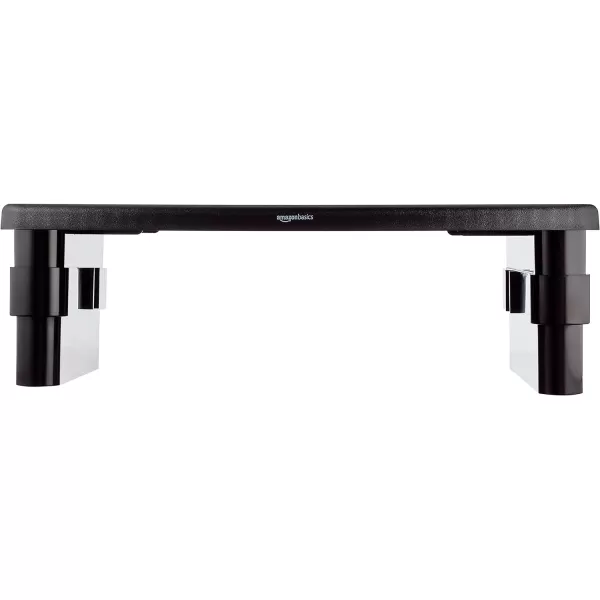 Amazon Basics Adjustable Computer Monitor Riser Desk Stand Black1Pack