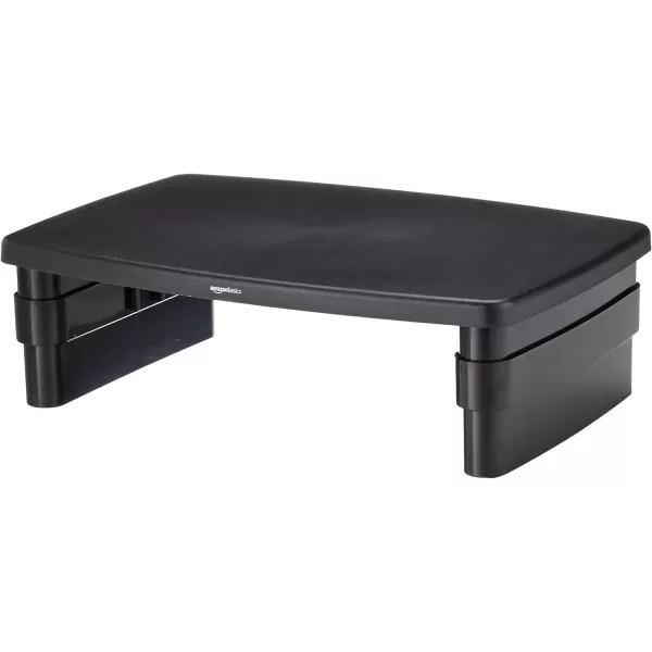 Amazon Basics Adjustable Computer Monitor Riser Desk Stand Black5Pack