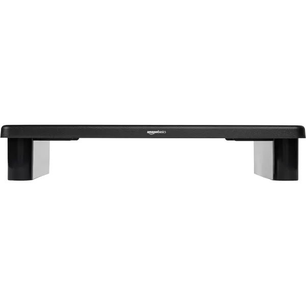 Amazon Basics Adjustable Computer Monitor Riser Desk Stand Black5Pack