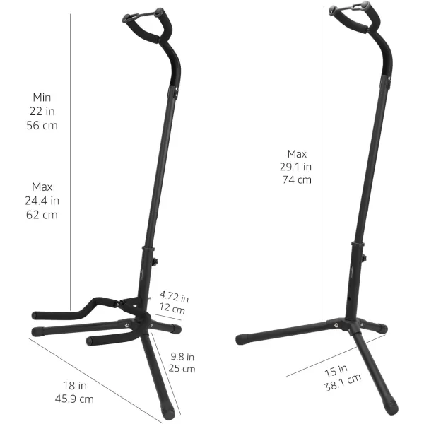 Amazon Basics Adjustable Folding Stand for Acoustic Electric Bass Guitars and Banjos BlackAmazon Basics Adjustable Folding Stand for Acoustic Electric Bass Guitars and Banjos Black