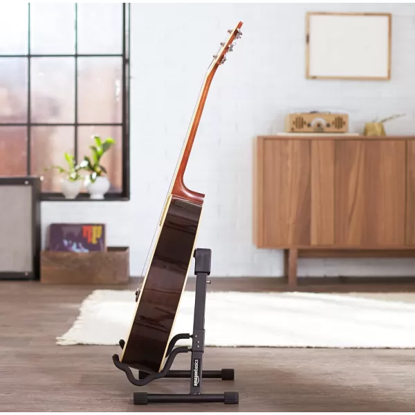 Amazon Basics Adjustable Guitar Folding AFrame Stand for Acoustic and Electric Guitars with NonSlip Rubber and Soft Foam Arms Fully AssembledAmazon Basics Adjustable Guitar Folding AFrame Stand for Acoustic and Electric Guitars with NonSlip Rubber and Soft Foam Arms Fully Assembled