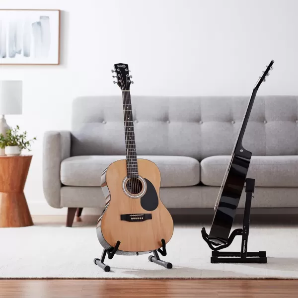 Amazon Basics Adjustable Guitar Folding AFrame Stand for Acoustic and Electric Guitars with NonSlip Rubber and Soft Foam Arms Fully AssembledAmazon Basics Adjustable Guitar Folding AFrame Stand for Acoustic and Electric Guitars with NonSlip Rubber and Soft Foam Arms Fully Assembled