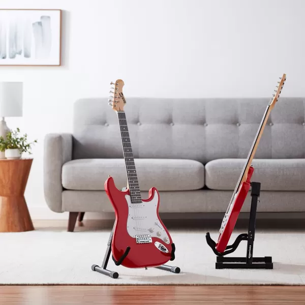 Amazon Basics Adjustable Guitar Folding AFrame Stand for Acoustic and Electric Guitars with NonSlip Rubber and Soft Foam Arms Fully AssembledAmazon Basics Adjustable Guitar Folding AFrame Stand for Acoustic and Electric Guitars with NonSlip Rubber and Soft Foam Arms Fully Assembled