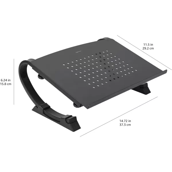 Amazon Basics Adjustable Laptop Stand Riser for Monitors and Laptops up to 22 Pounds BlackAmazon Basics Adjustable Laptop Stand Riser for Monitors and Laptops up to 22 Pounds Black