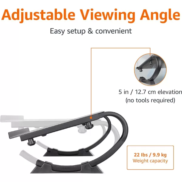 Amazon Basics Adjustable Laptop Stand Riser for Monitors and Laptops up to 22 Pounds BlackAmazon Basics Adjustable Laptop Stand Riser for Monitors and Laptops up to 22 Pounds Black