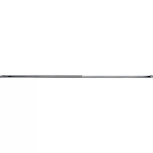 Amazon Basics Adjustable Tension Curtain Rod 3654 Width  Black Classic FinialChrome 3654 Indoor