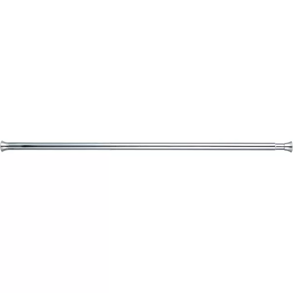 Amazon Basics Adjustable Tension Curtain Rod 3654 Width  Black Classic FinialChrome 3654 Indoor