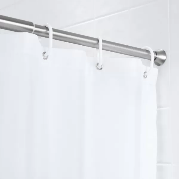 Amazon Basics Adjustable Tension Curtain Rod 3654 Width  Black Classic FinialChrome 78108 Indoor