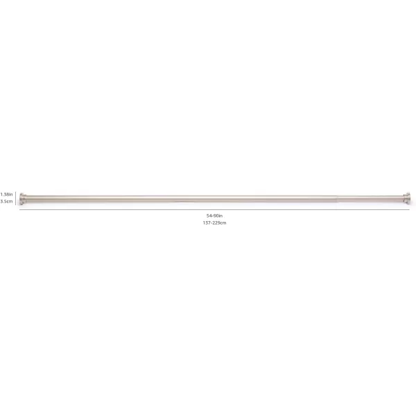 Amazon Basics Adjustable Tension Curtain Rod 3654 Width  Black Classic FinialNickel 5490 IndoorOutdoor