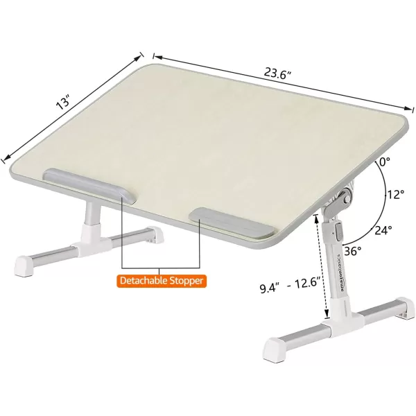 Amazon Basics Adjustable Tray Table Lap Desk Fits up to 17Inch Laptop Large 13x24Large