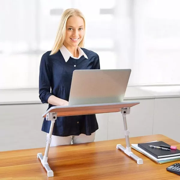 Amazon Basics Adjustable Tray Table Lap Desk Fits up to 17Inch Laptop Large 13x24Large