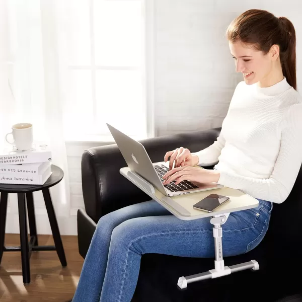 Amazon Basics Adjustable Tray Table Lap Desk Fits up to 17Inch Laptop Large 13x24Medium