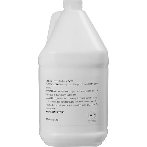 Amazon Basics All Purpose Washable School White Liquid Glue  Great for Making Slime 1 Gallon BottleSingle Pack  1 Gallon