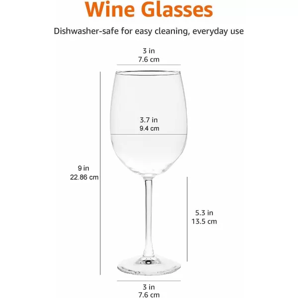 Amazon Basics AllPurpose Wine Glasses 19Ounce Set of 4 ClearAmazon Basics AllPurpose Wine Glasses 19Ounce Set of 4 Clear