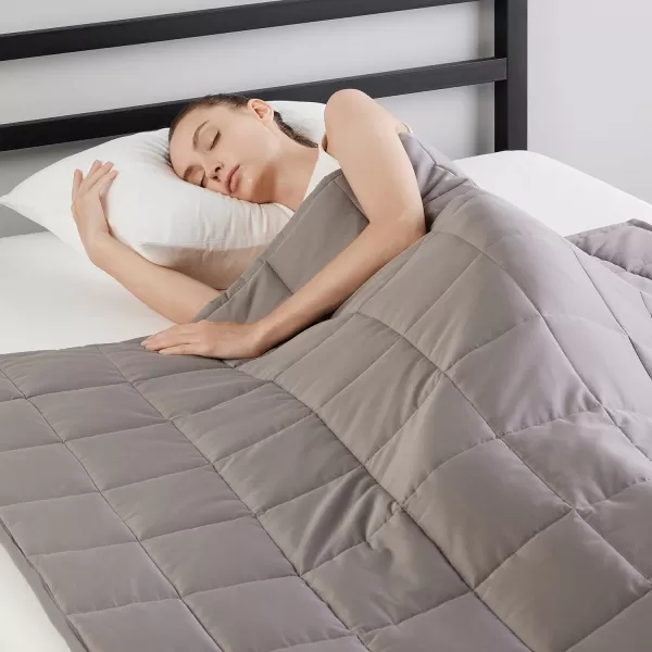 Amazon Basics AllSeason Cotton Weighted Blanket 20 Pound FullQueen Dark Gray 60 x 80 InchGray FullQueen 60 in x 80 in 20lb Blanket