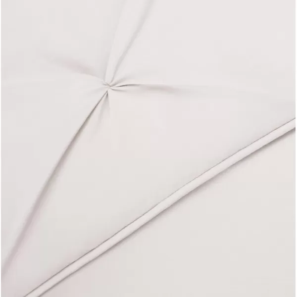 Amazon Basics AllSeason DownAlternative 3 Piece Comforter Bedding Set FullQueen Bright White PinchPleat With Piped EdgesCream King