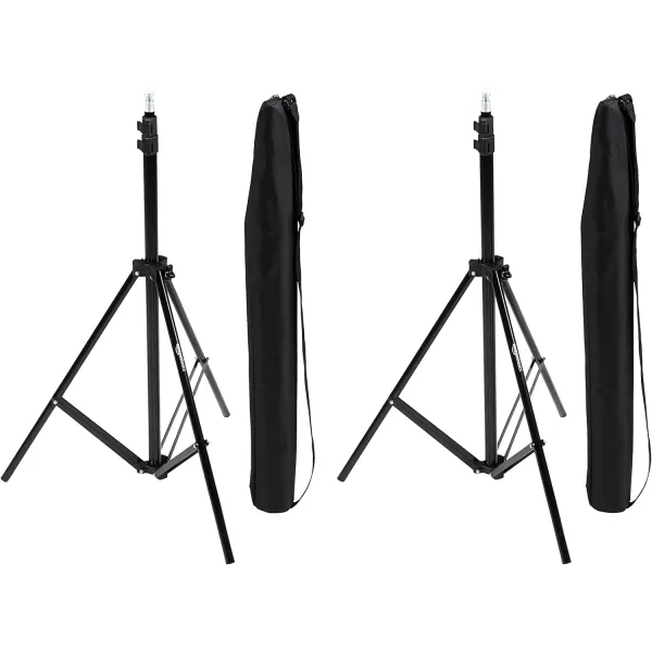 Amazon Basics Aluminum Light Photography Tripod Stand with Case  28  67 Feet Black2Pack