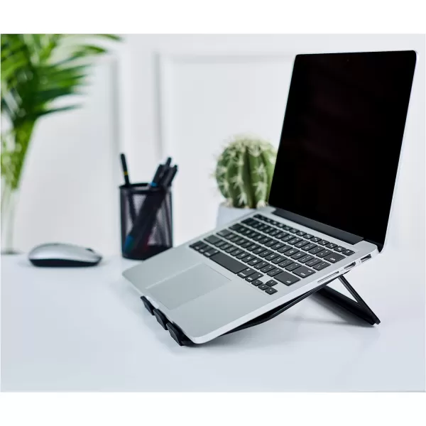 Amazon Basics Aluminum Portable Foldable Support Stand for Laptops up to 15 SilverBlack 13