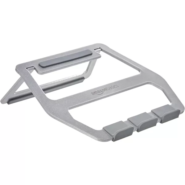 Amazon Basics Aluminum Portable Foldable Support Stand for Laptops up to 15 SilverSilver 15
