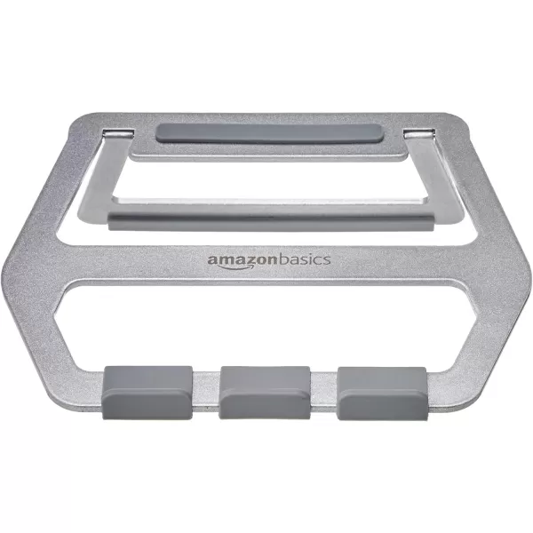 Amazon Basics Aluminum Portable Foldable Support Stand for Laptops up to 15 SilverSilver 15