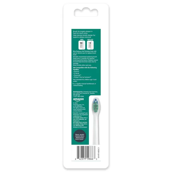 Amazon Basics AntiPlaque Pro Sonic Rechargeable Toothbrush with Charger White Previously Solimo3 replacement brush heads