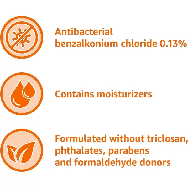 Amazon Basics Antibacterial Liquid Hand Soap Refill Light Moisturizing TriclosanFree Citrus 50 Fl Oz Previously Solimo50 Fl Oz Pack of 2