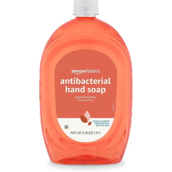 Amazon Basics Antibacterial Liquid Hand Soap Refill Light Moisturizing TriclosanFree Citrus 50 Fl Oz Previously Solimo50 Fl Oz Pack of 2