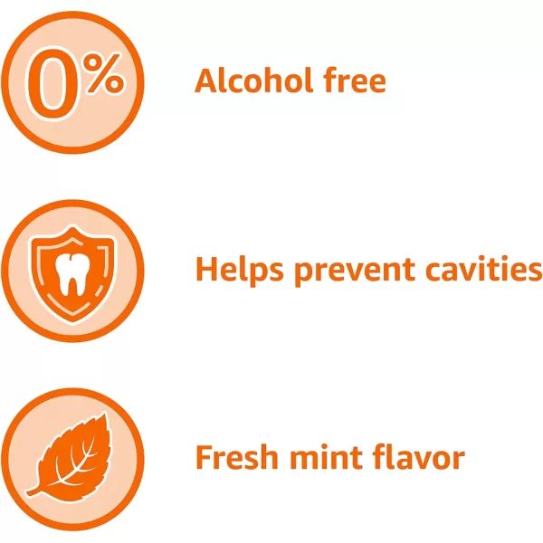 Amazon Basics Anticavity Fluoride Rinse Alcohol Free Mint 18 Fluid Ounces 1Pack Previously Solimo18 Fl Oz Pack of 1